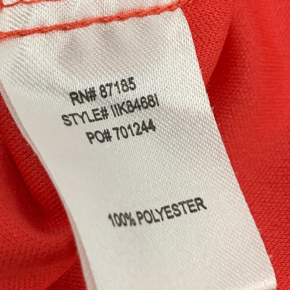 Ruby Rox Bright Coral Strapless Mini Dress Size 5 Pockets Pleated 100% polyester - Picture 7 of 13